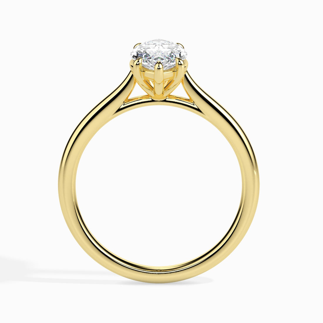 Marquise-Cut Lab-Grown Diamond Solitaire Engagement Ring