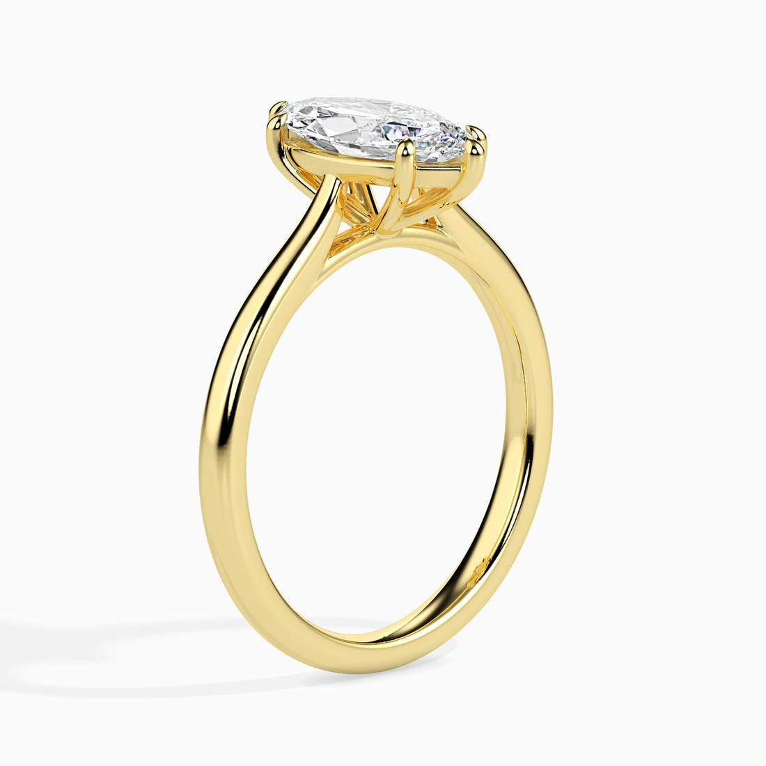 Marquise-Cut Lab-Grown Diamond Solitaire Engagement Ring