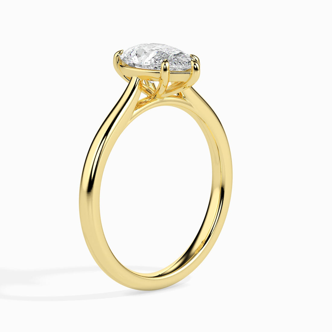 Elegant Pear Cut Lab Grown Diamond Ring for Women – Classic Solitaire Engagement Ring