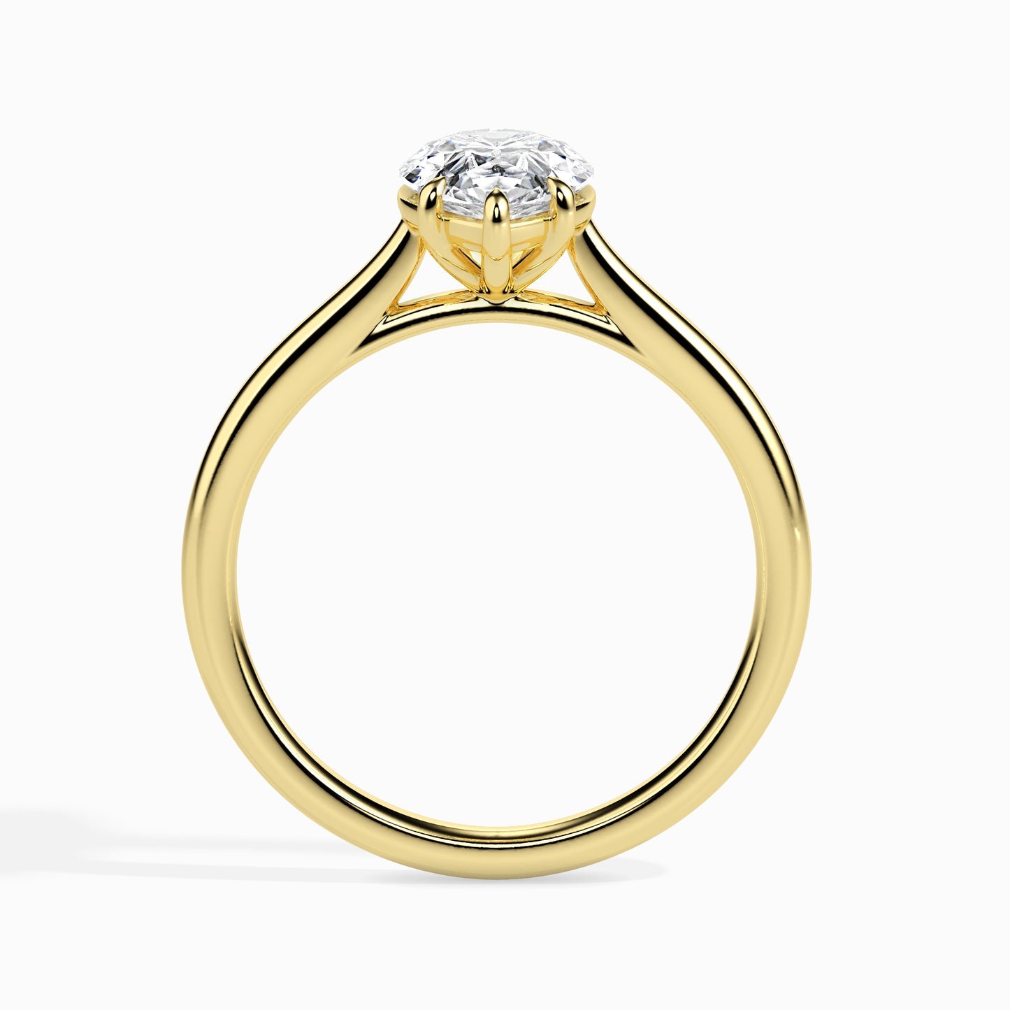 Elegant Pear Cut Lab Grown Diamond Ring for Women – Classic Solitaire Engagement Ring