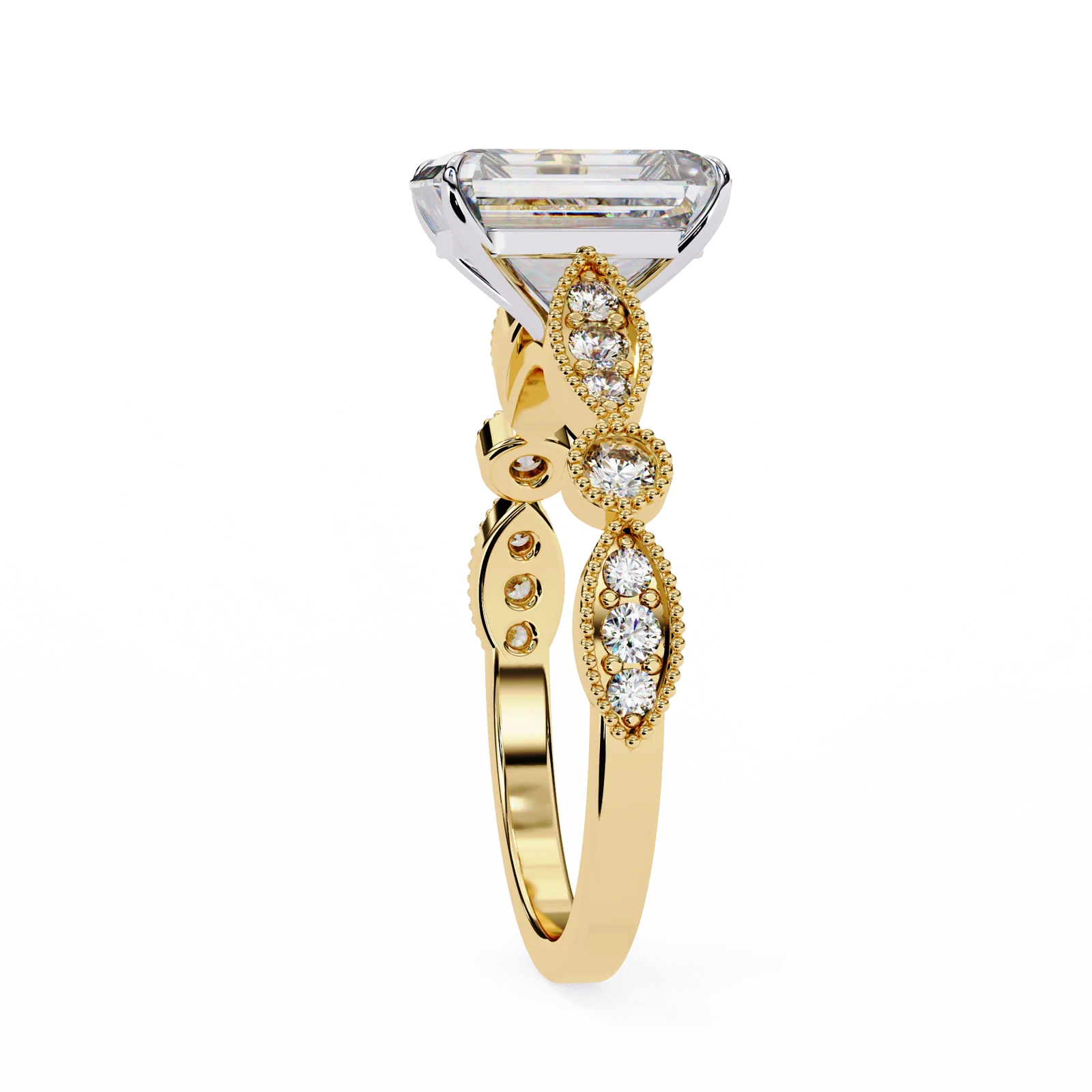 Radiant Cut Lab Grown Diamond Engagement Ring 2