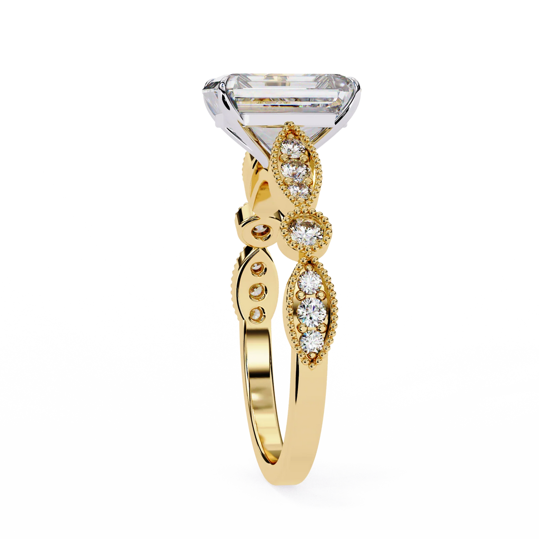 Radiant Cut Lab Grown Diamond Engagement Ring 2