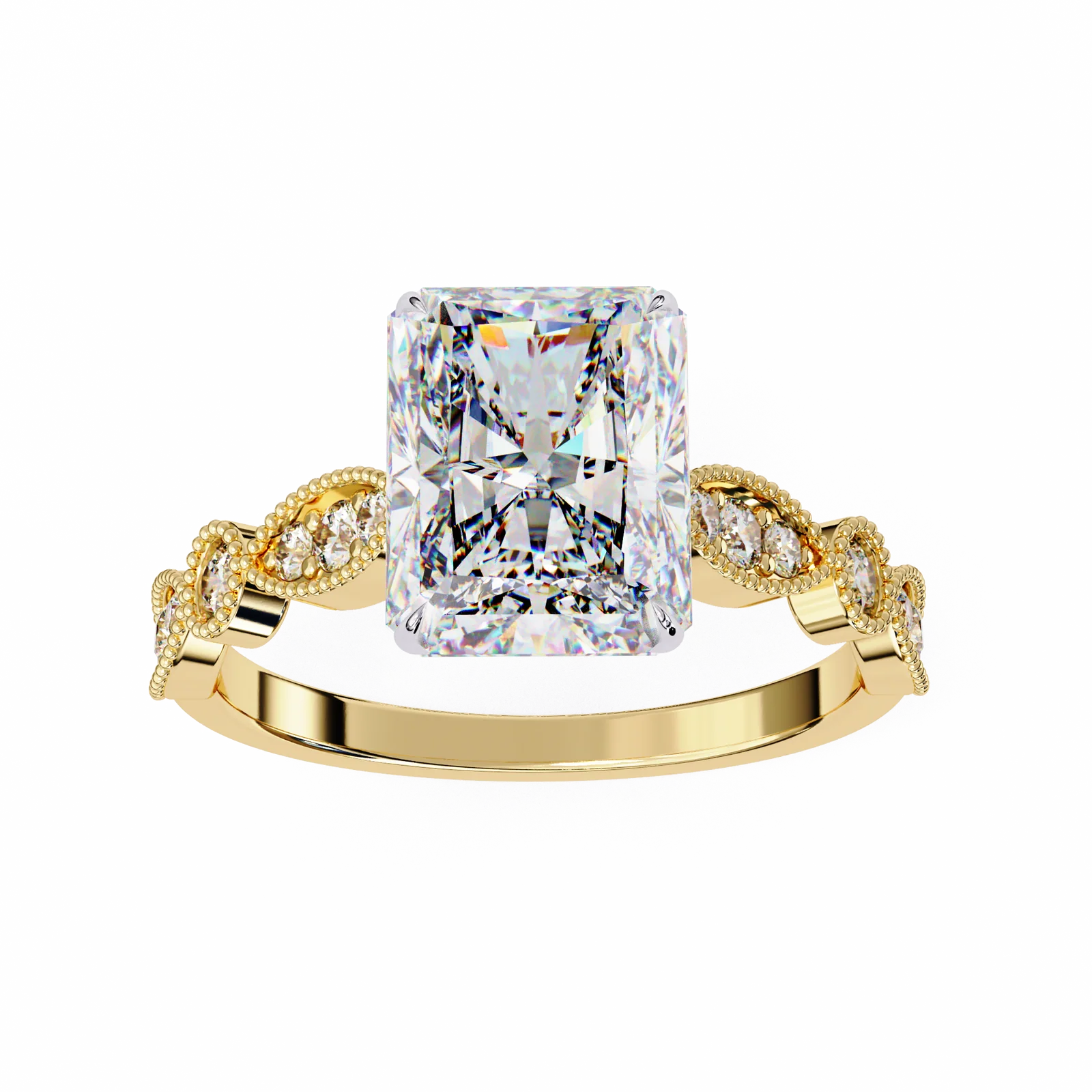 Radiant Cut Lab Grown Diamond Engagement Ring 2