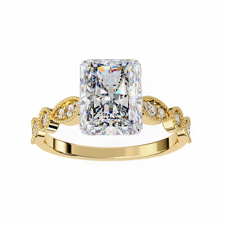 Radiant Cut Lab Grown Diamond Engagement Ring 4