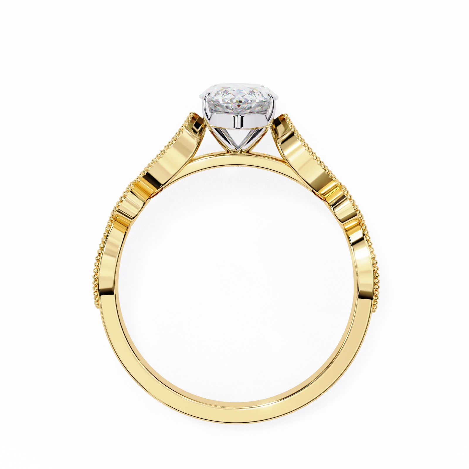 Marquise Cut Lab Grown Diamond Engagement Ring 4