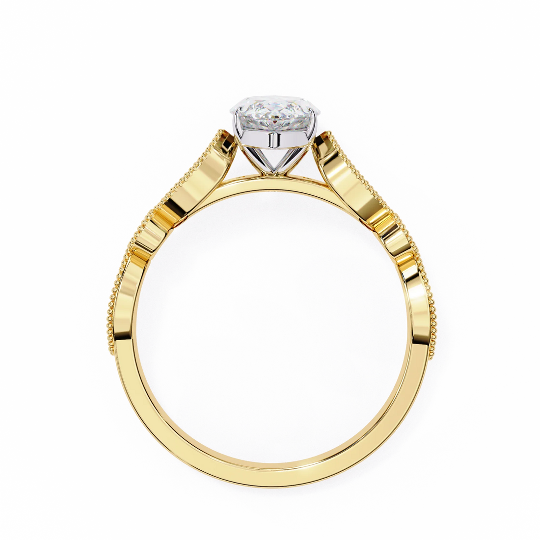 Marquise Cut Lab Grown Diamond Engagement Ring 4