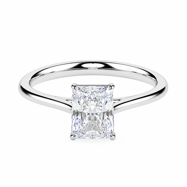 Radiant Cut Lab Grown Diamond Solitaire Engagement Ring